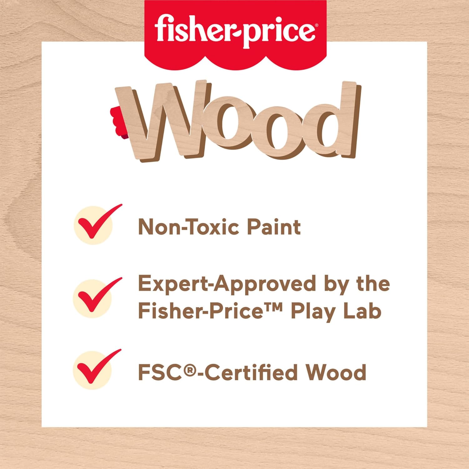 Mattel Animalute De Impins Din Lemn Fp Mtjfn19