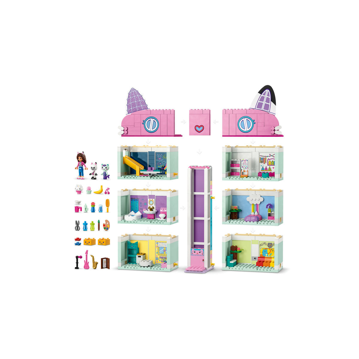LEGO® Gabby's Dollhouse - Casa de papusi a lui Gabby 10788, 498 piese