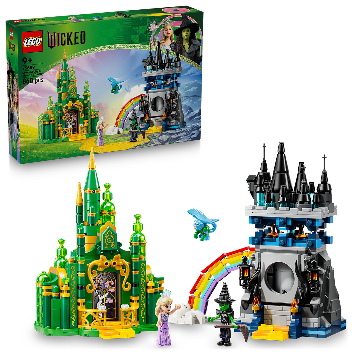 LEGO® Wicked - Emerald City si Castelul Kiamo Ko 75689, 860 piese