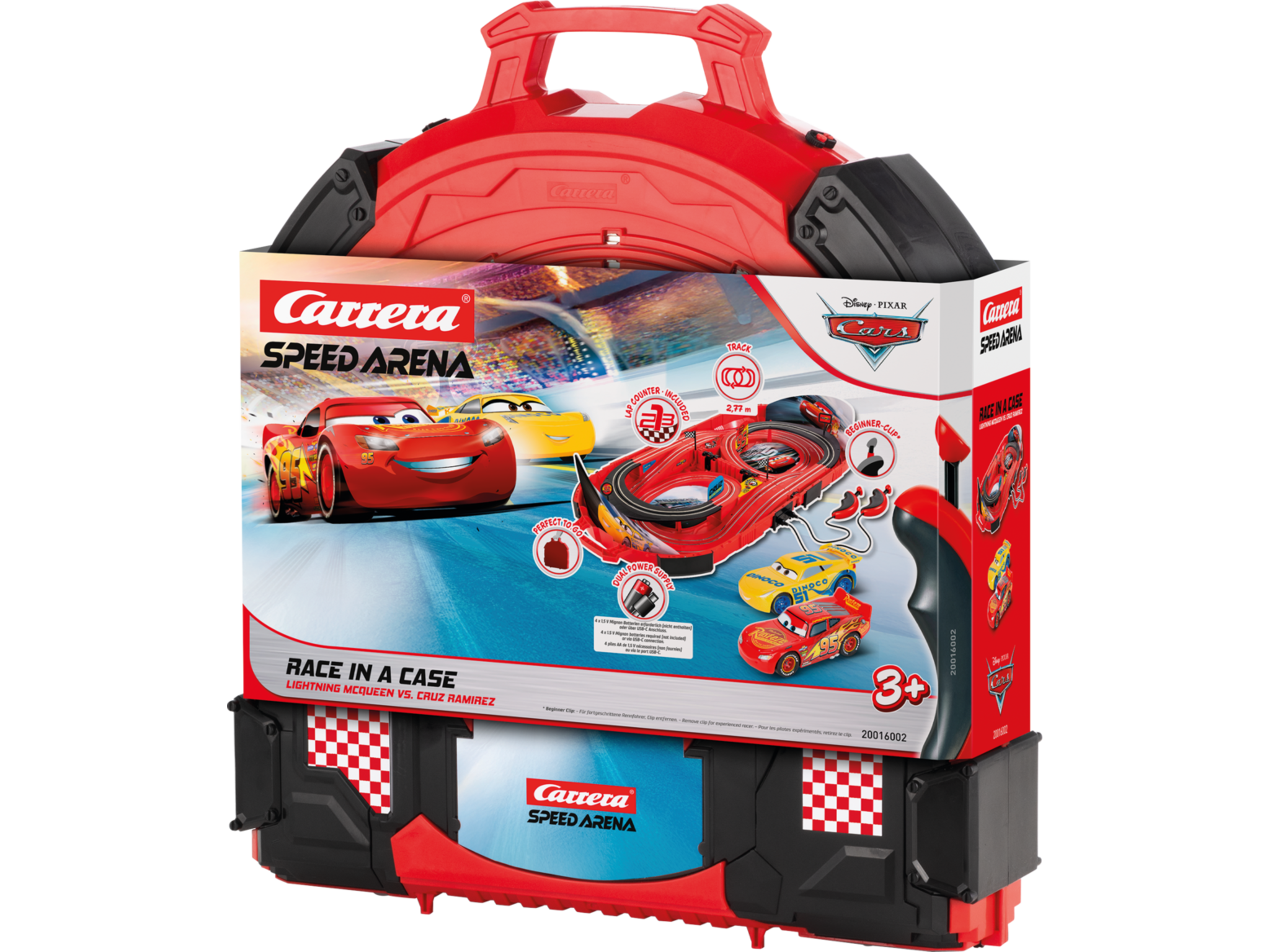 Carrera Speed Arena Disney Pixar Cars - Circuit de curse pliabil 2,77 m | 2 jucători | 3+ ani