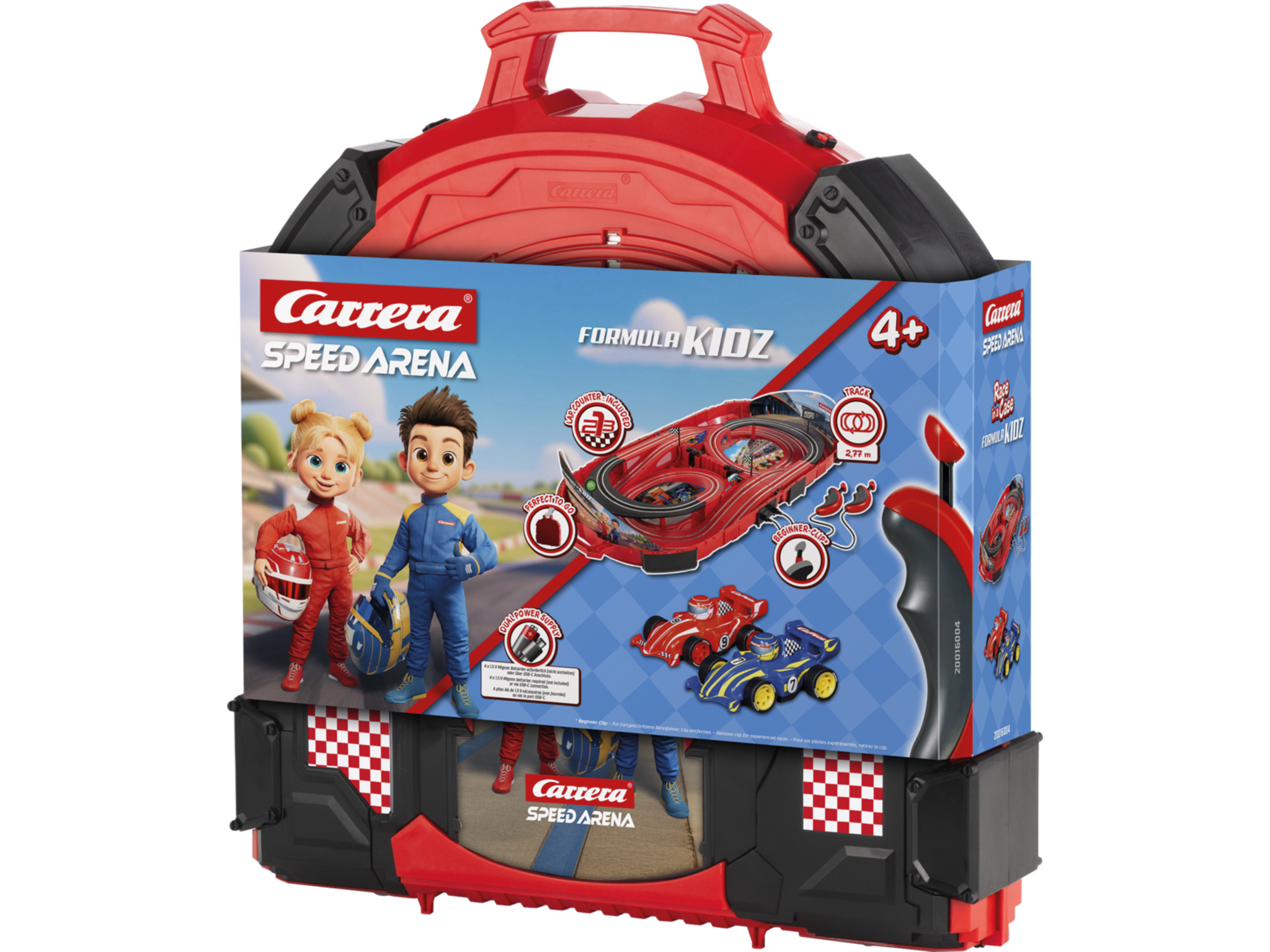 Carrera Speed Arena Formula Kids Racer - Circuit de curse 2,77 m cu Fireflash și Thunderbolt | 3+ ani