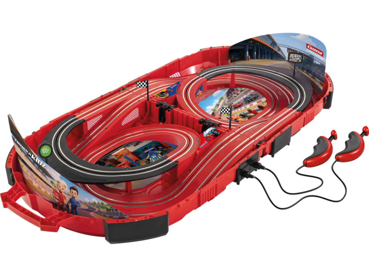 Carrera Speed Arena Formula Kids Racer - Circuit de curse 2,77 m cu Fireflash și Thunderbolt | 3+ ani