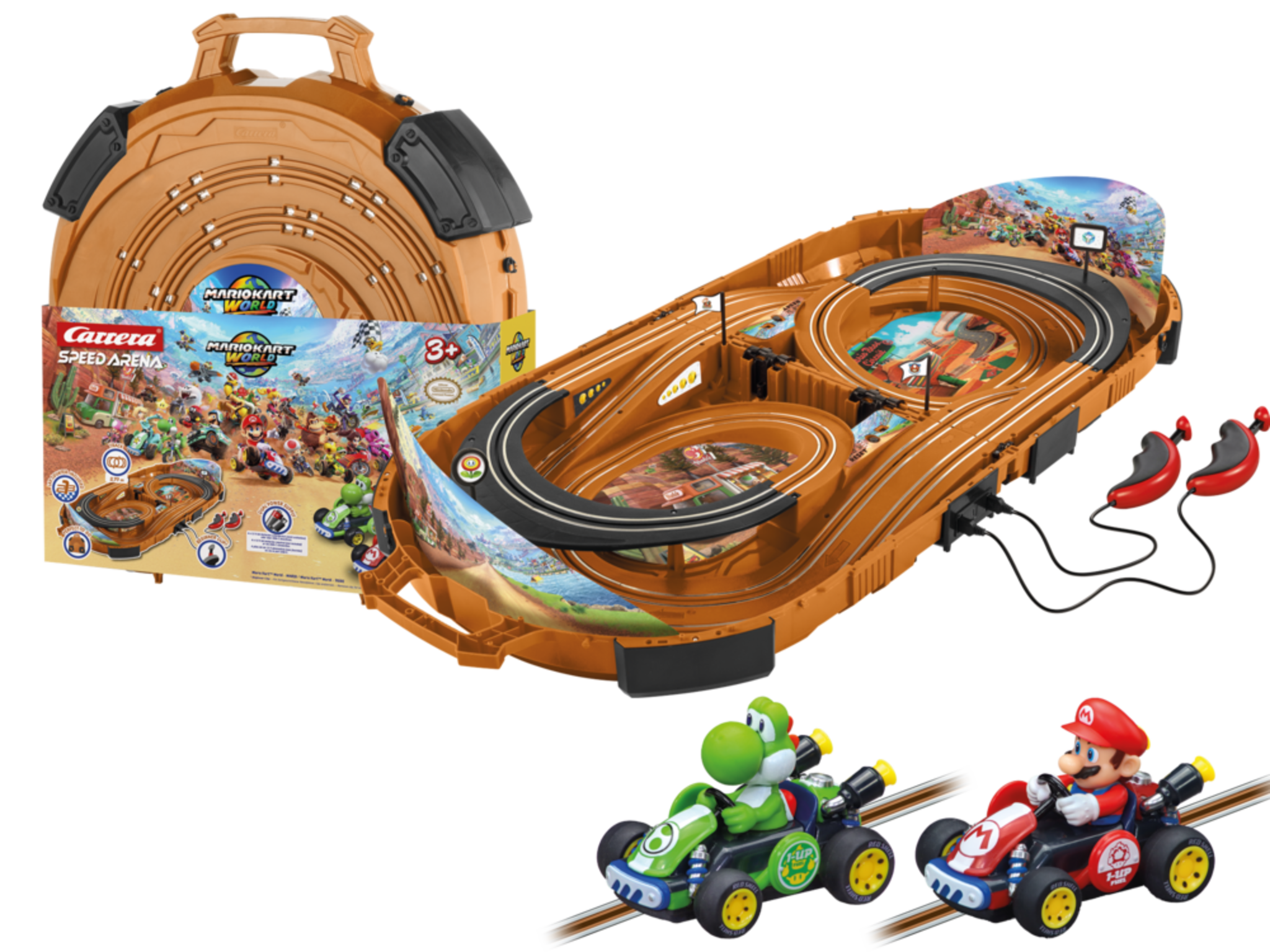 Carrera FIRST Mario Kart™ World - Circuit de curse 2,77 m cu Mario și Luigi 3+ ani