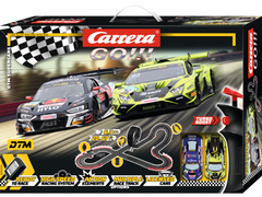 Carrera GO!!! DTM - Circuit de curse 6,3 m cu Audi R8 LMS GT3 și Lamborghini Huracán GT3 | Scara 1:43 | 6+ ani