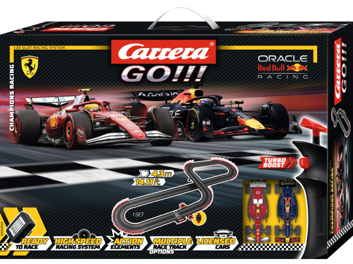 Carrera GO!!! Formula 1 - Circuit de curse 4,3 m cu Max Verstappen și Lewis Hamilton | Scara 1:43 | 6+ ani
