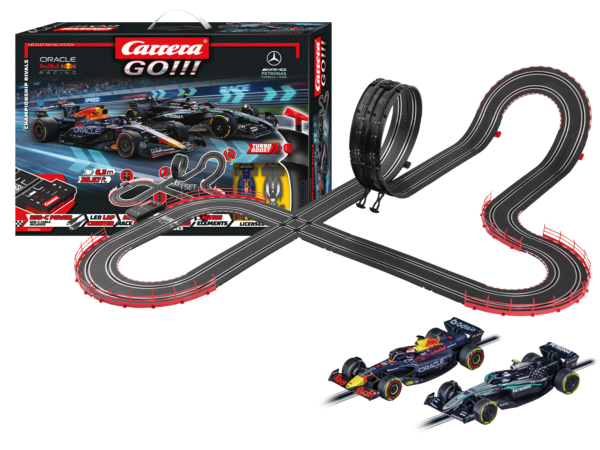 Carrera GO!!! Formula 1 - Circuit de curse 6,3 m cu Max Verstappen și Lando Norris | Scara 1:43 | 6+ ani