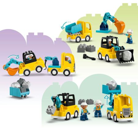 LEGO® DUPLO® Vehicule De Construcții 3 În 1