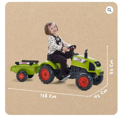 Tractor Falk Claas cu remorcă (trailer) FK2041C Verde