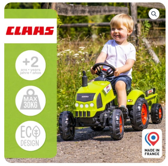 Tractor Falk Claas cu remorcă (trailer) FK2041C Verde