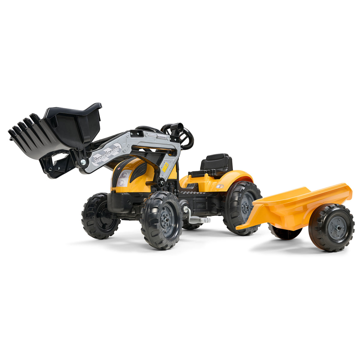 Tractor Falk Farmer cu remorcă galbena FK2055ML