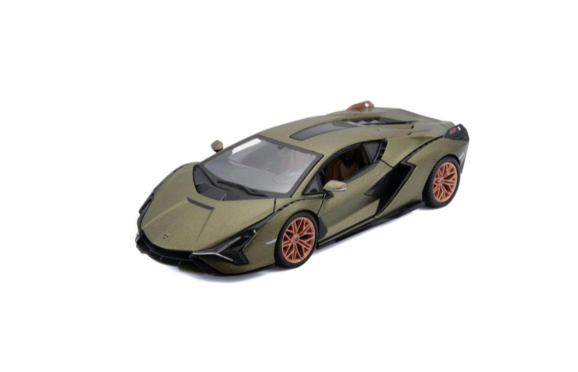 MACHETA BBURAGO 1/24 LAMBORGHINI SIAN FKP 37 METALIC GREEN BB20001-21099