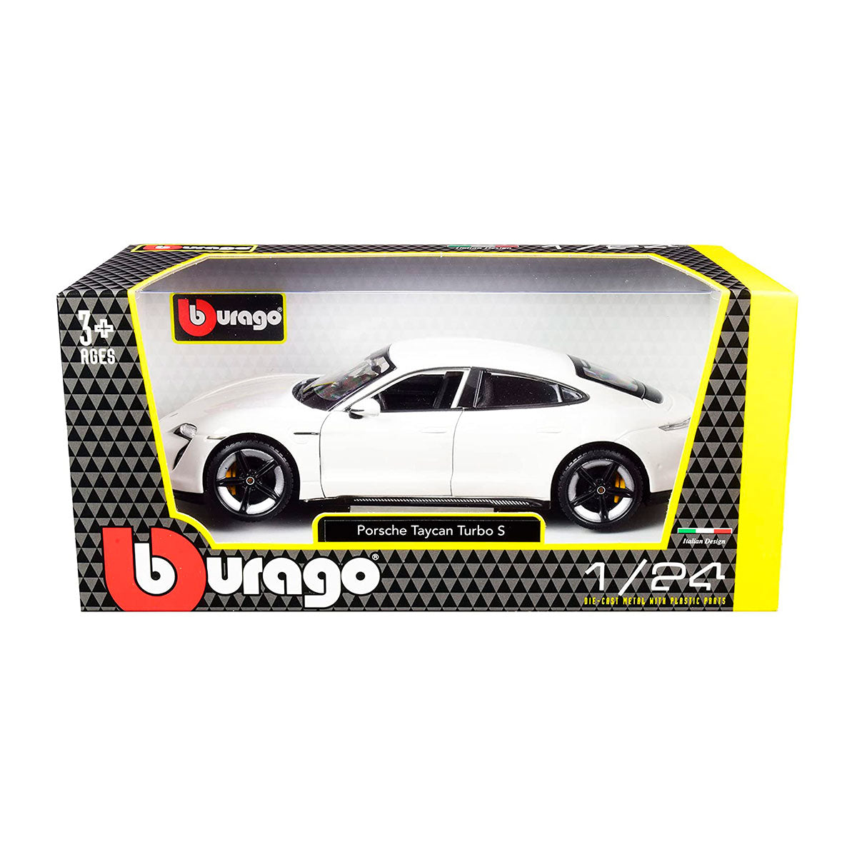Macheta Bburago 1/24 Porsche Taycan Turbo Metalic Alb Bb20001-21098Alb