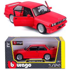 Macheta Masinuta Bburago 1:24 1988 BMW 3 Series M3 Rosu, BB20001A-21100