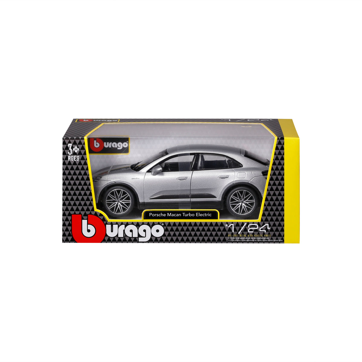 Macheta Bburago 1/24 Porsche Macan Electric Gri Bb21114GRI