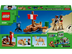 LEGO® Minecraft® - Calatorie pe corabia de pirati 21259, 166 piese