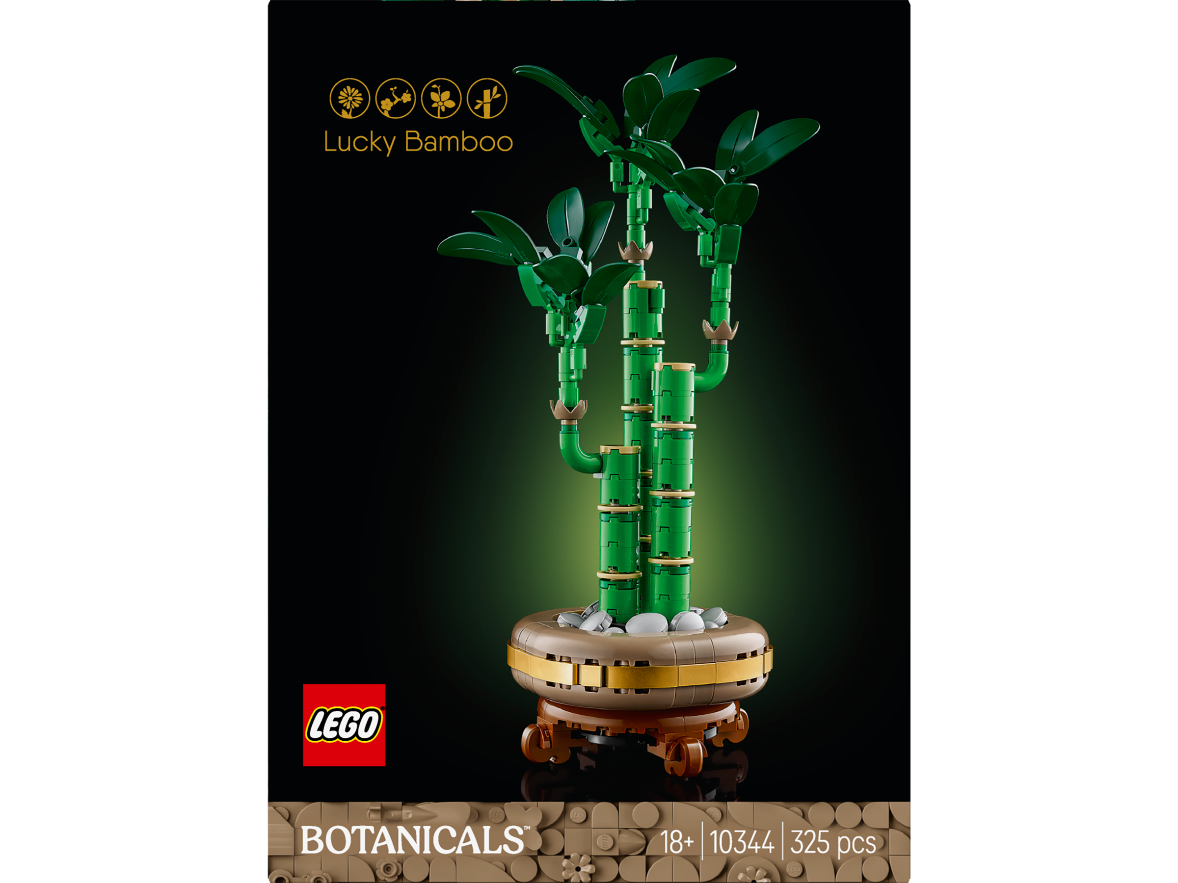 LEGO® Botanicals - Bambus norocos 10344, 325 piese, Idei de Cadou pentru Femei si Barbati