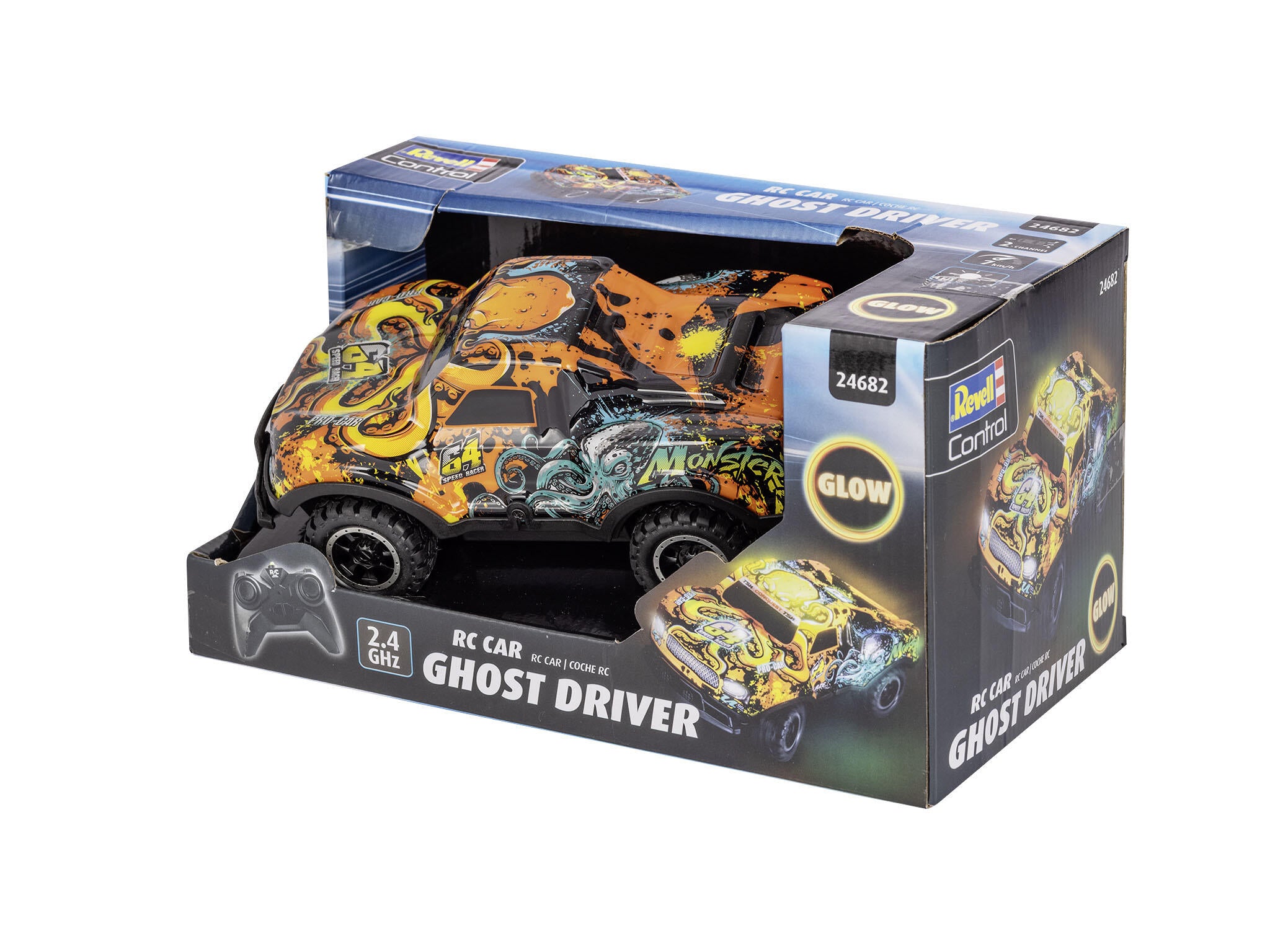 Revell Control Masina Rc Ghost Driver – Portocaliu Scara 1:22 Revrc24682