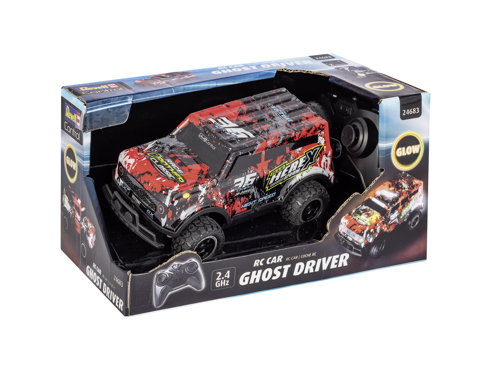 Revell Control Masina Rc Ghost Driver Rosu Scara 1:22 Revrc24683