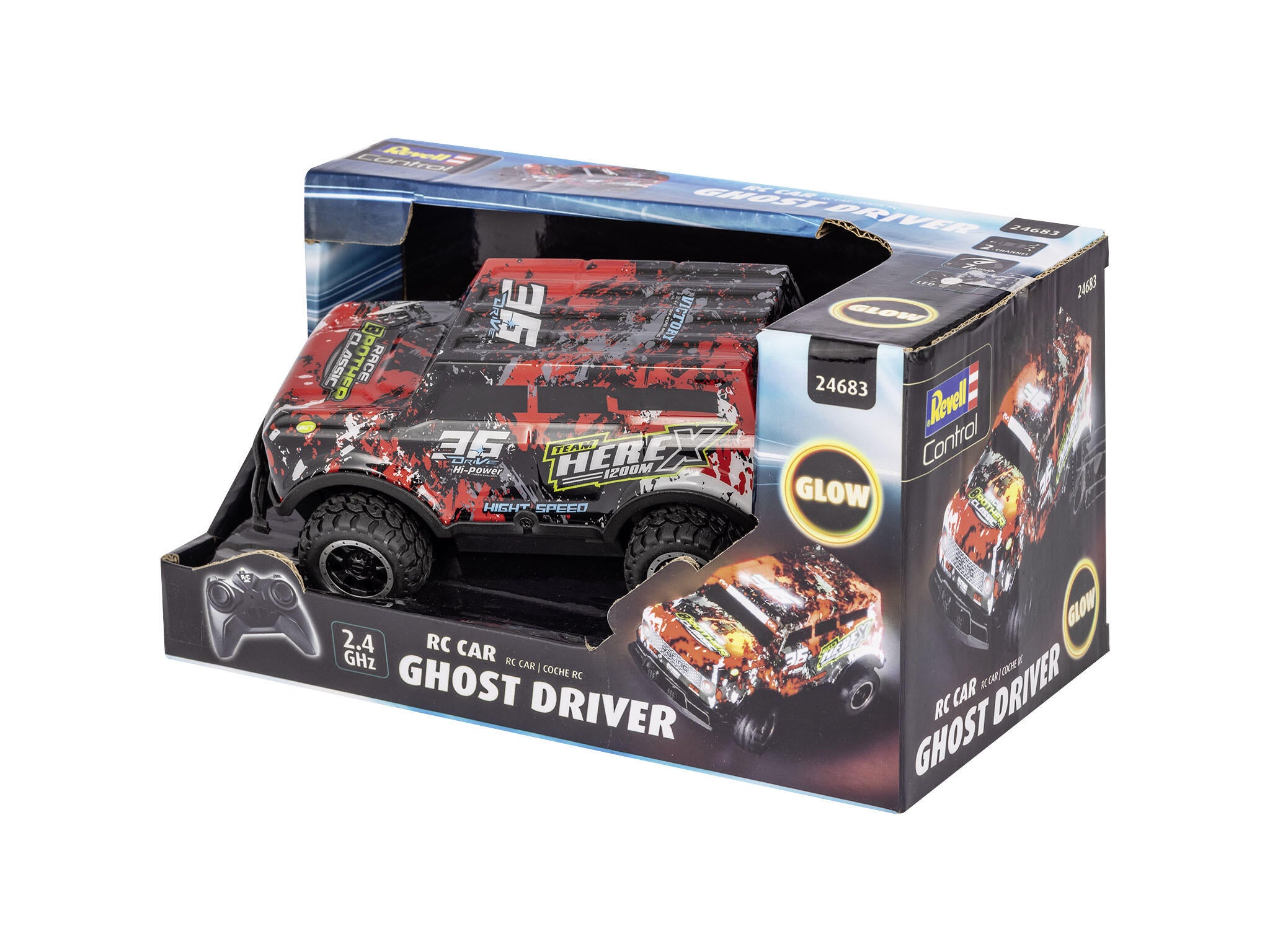 Revell Control Masina Rc Ghost Driver Rosu Scara 1:22 Revrc24683
