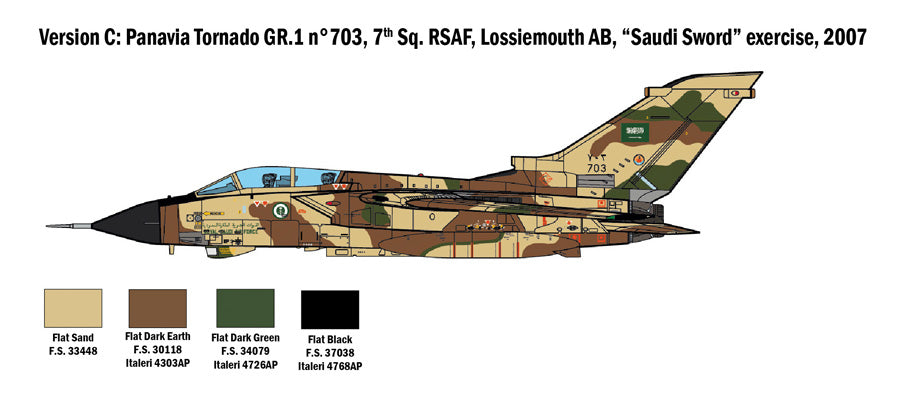 MACHETA  ITALERI AVION TORNADO GR.1/IDS SCARA 1:48 IT2783S