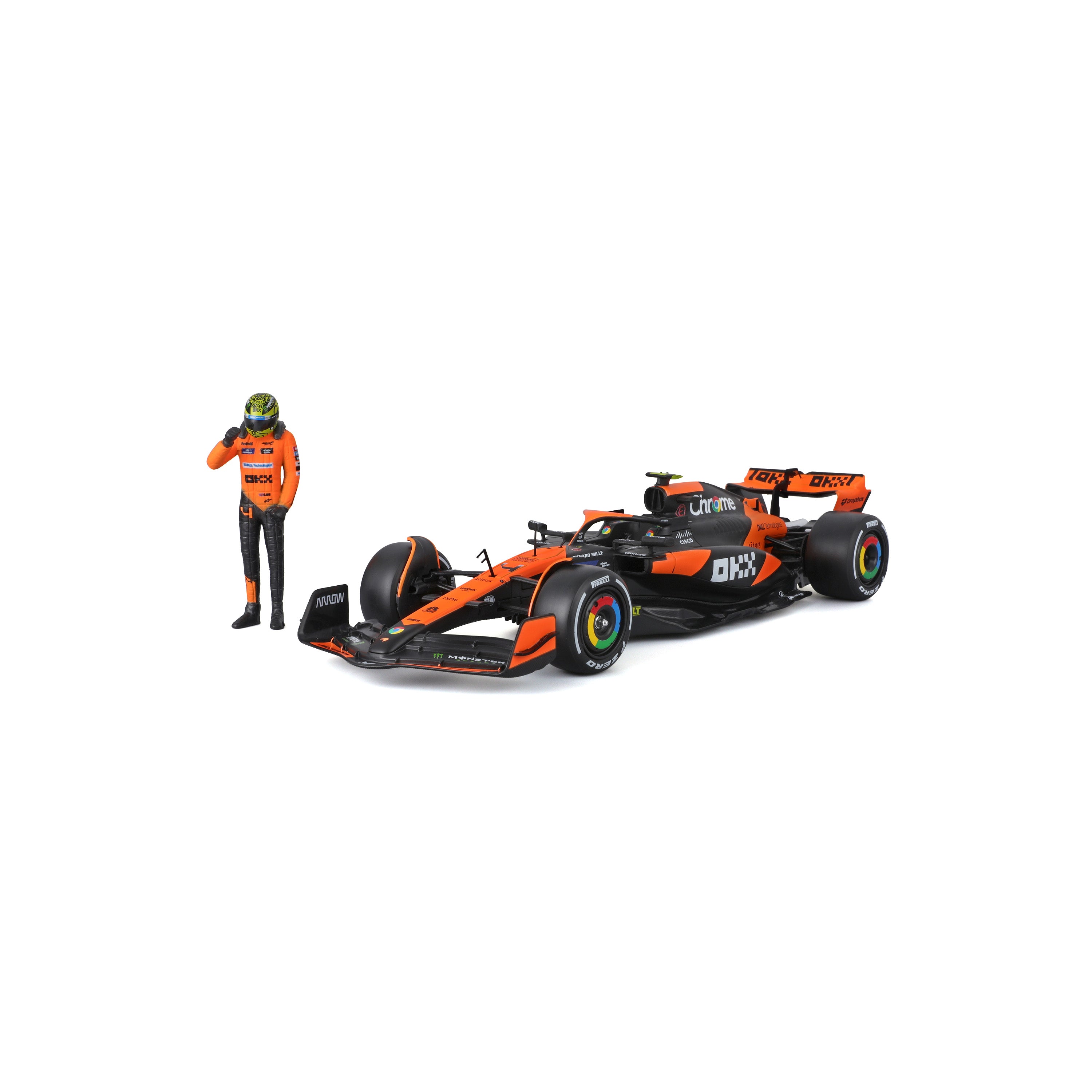 Macheta Bburago 1:24 Formula-Cu Figura-Mclaren Mcl38 #4 Lando Norris Bb28040/4