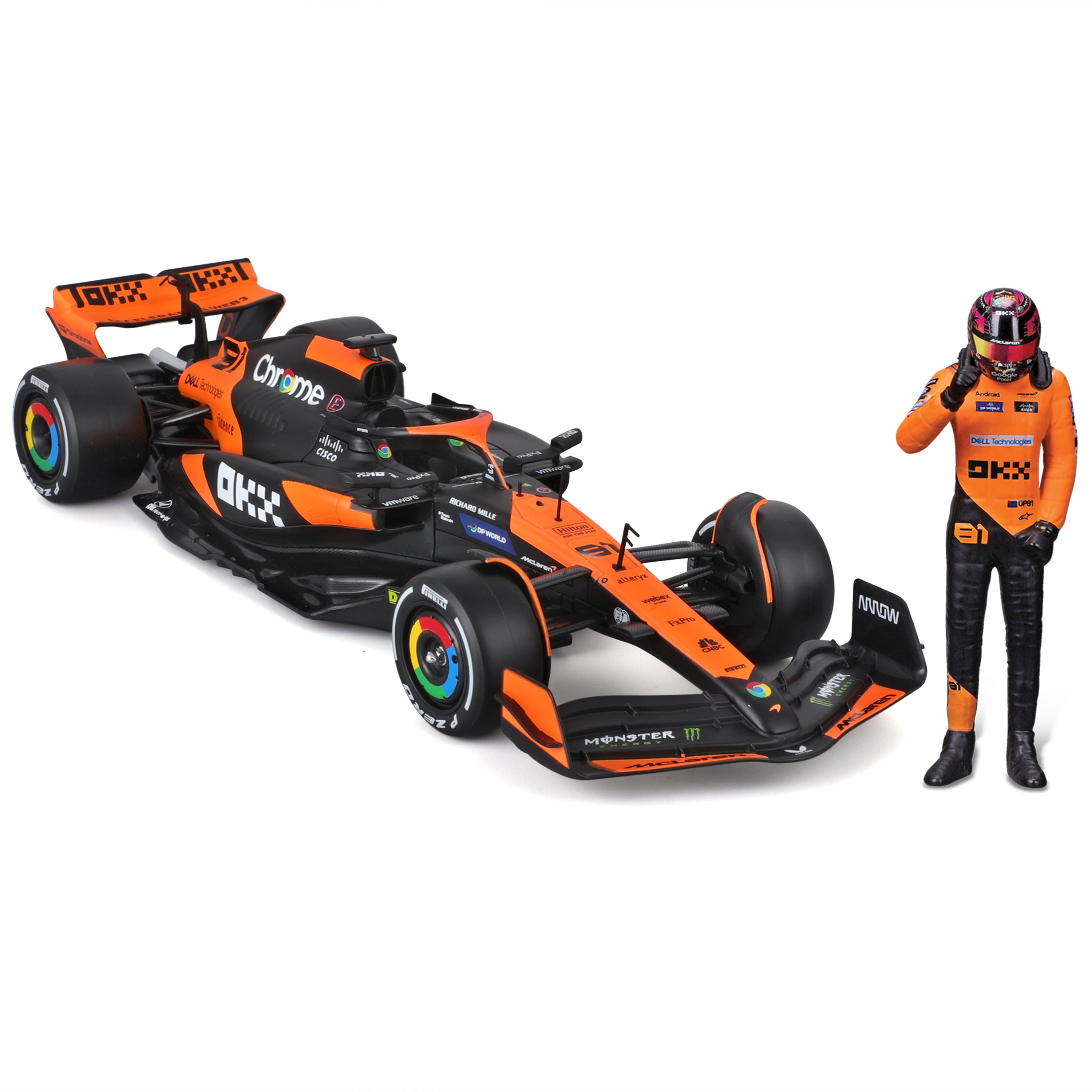 Macheta Bburago 1:24 Formula-Cu Figura-Mclaren Mcl38 #81 Oscar Piastri Bb28040/81