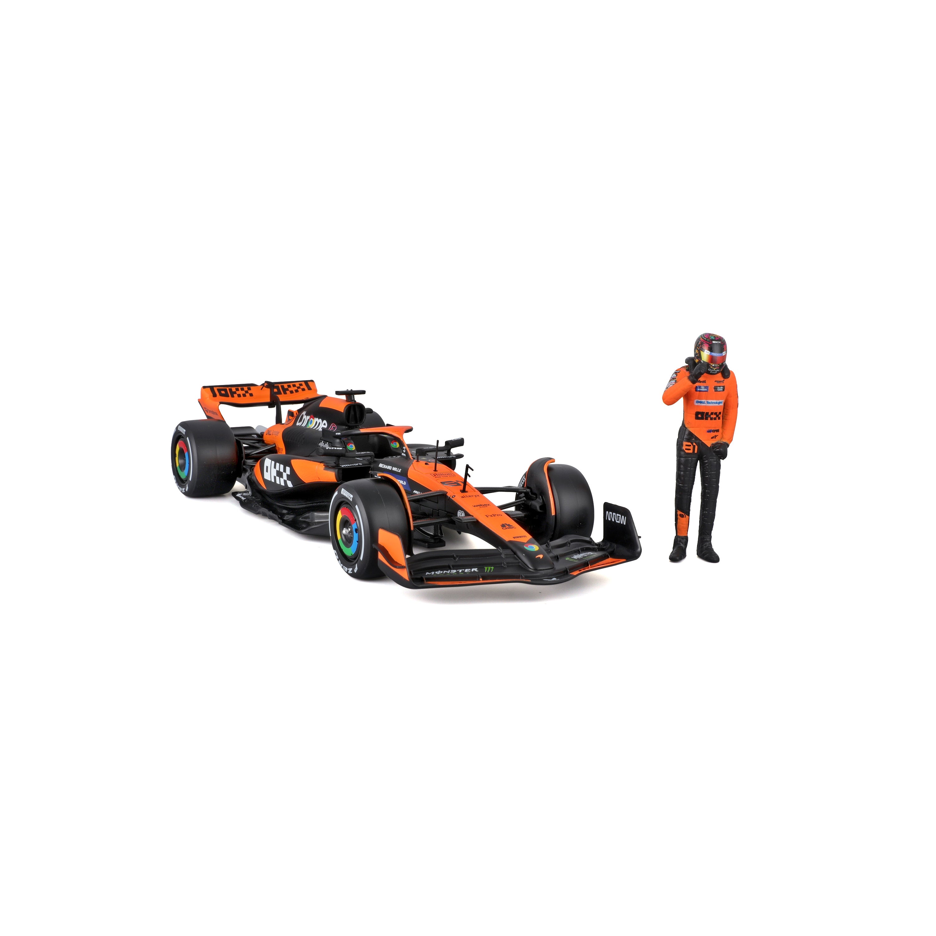 Macheta Bburago 1:24 Formula-Cu Figura-Mclaren Mcl38 #81 Oscar Piastri Bb28040/81
