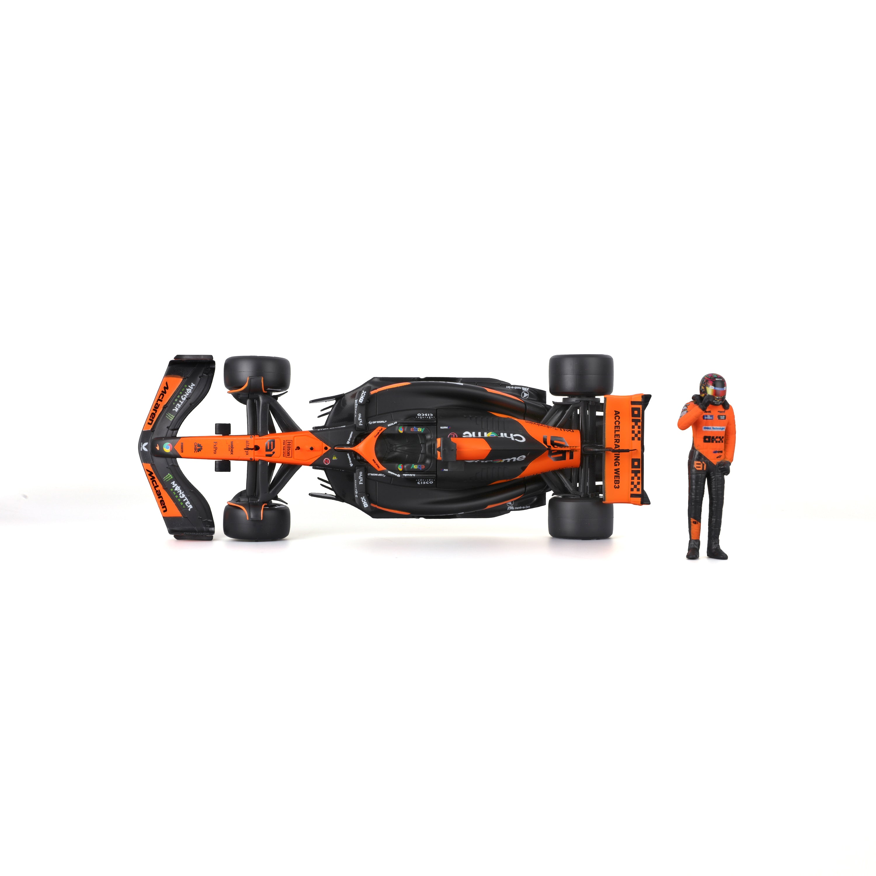 Macheta Bburago 1:24 Formula-Cu Figura-Mclaren Mcl38 #81 Oscar Piastri Bb28040/81