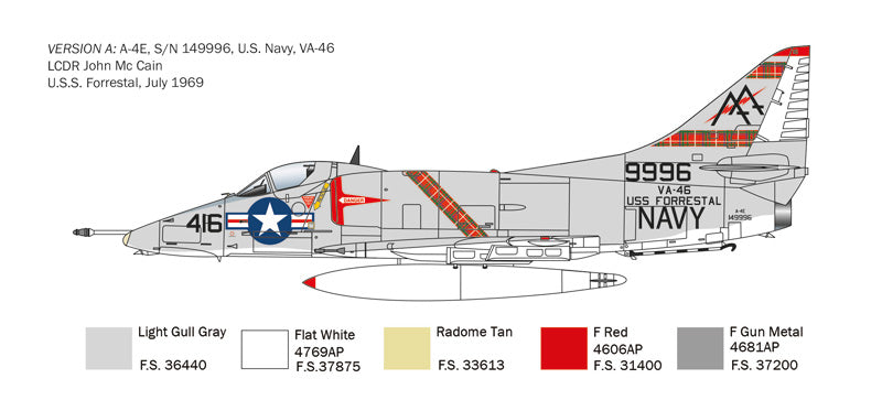 MACHETA  ITALERI AVION A-4 E/F/G SKYHAWK SCARA 1:48 IT2826S