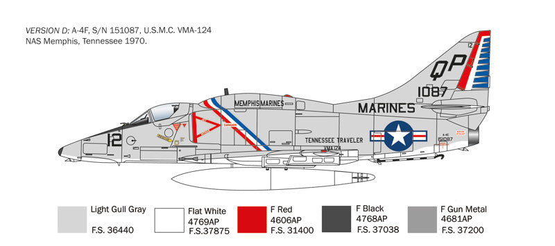 MACHETA  ITALERI AVION A-4 E/F/G SKYHAWK SCARA 1:48 IT2826S