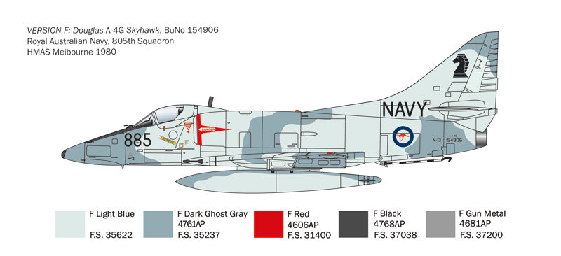MACHETA  ITALERI AVION A-4 E/F/G SKYHAWK SCARA 1:48 IT2826S