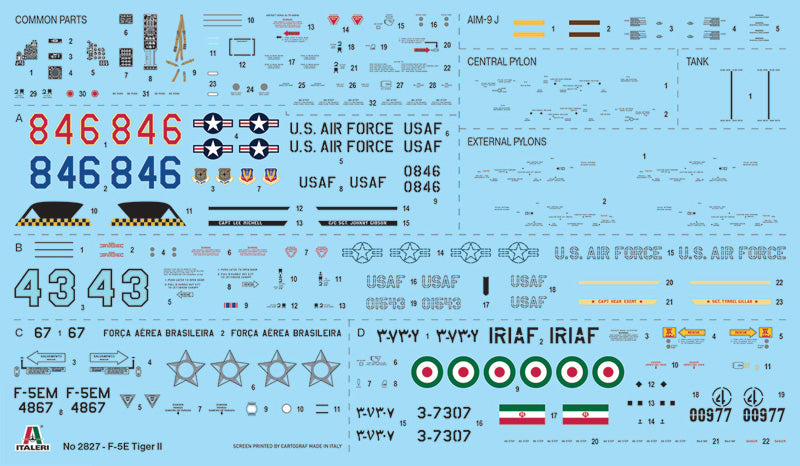 MACHETA  ITALERI AVION F-5E TIGER II SCARA 1:48 IT2827S
