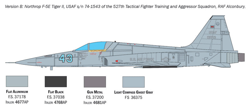 MACHETA  ITALERI AVION F-5E TIGER II SCARA 1:48 IT2827S