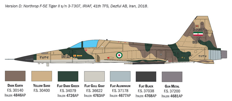 MACHETA  ITALERI AVION F-5E TIGER II SCARA 1:48 IT2827S