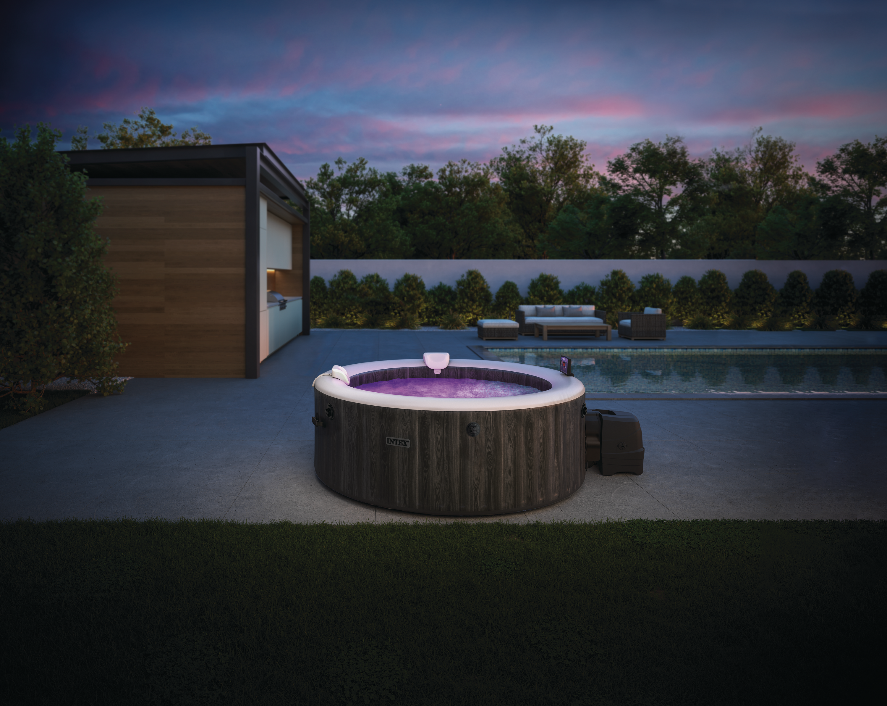 INTEX Piscina Spa Gonflabil C Masaj 4-Person Ix28440Np