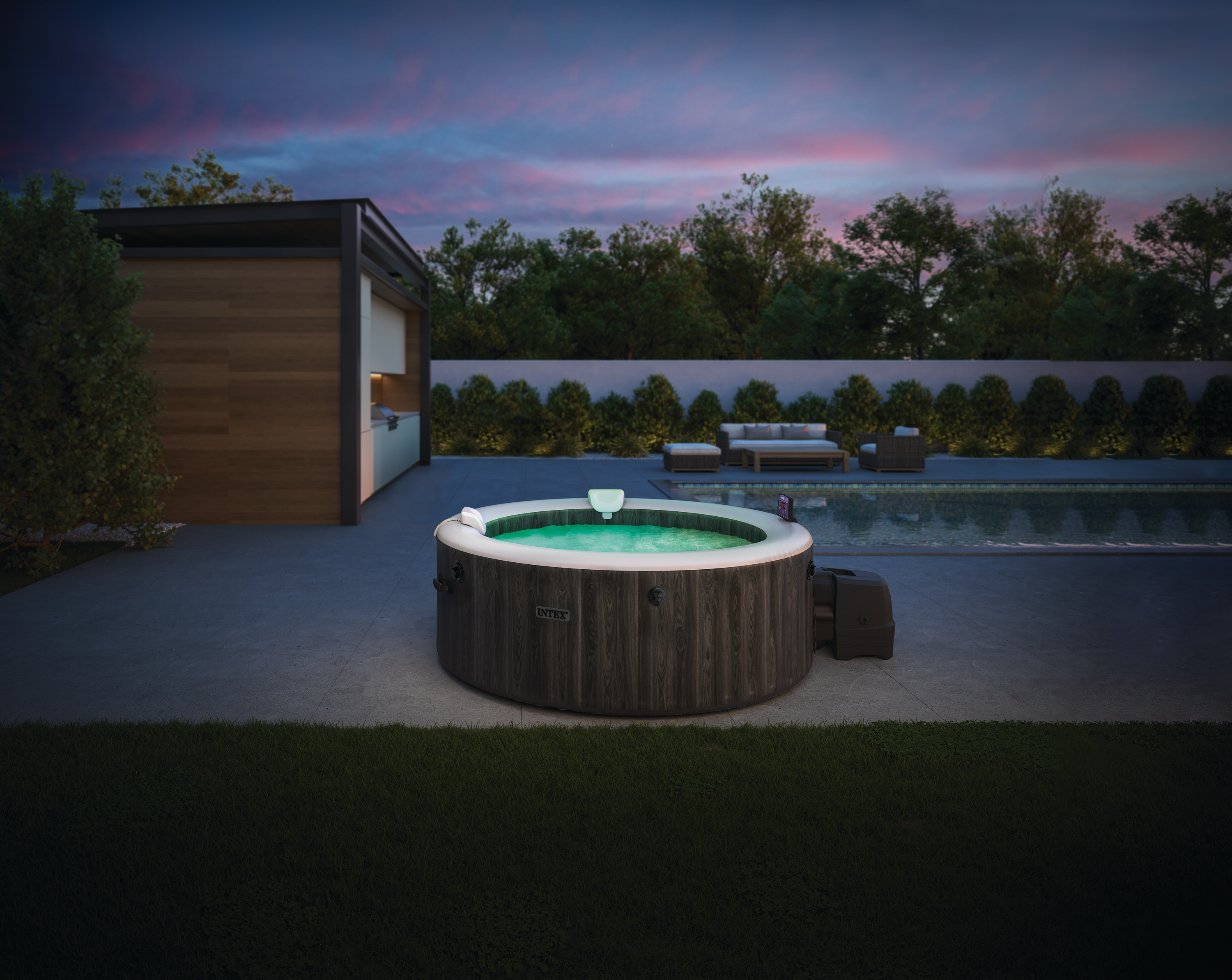 INTEX Piscina Spa Gonflabil C Masaj 4-Person Ix28440Np