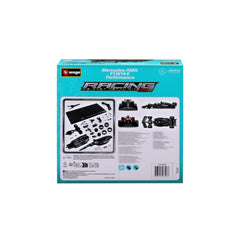 Macheta Bburago 1:24 Kit Model Formula-Cu Casca & Suport Din Plastic Mercedes Amg Petronas Team W14 Performance #63 George Russel Bb28503