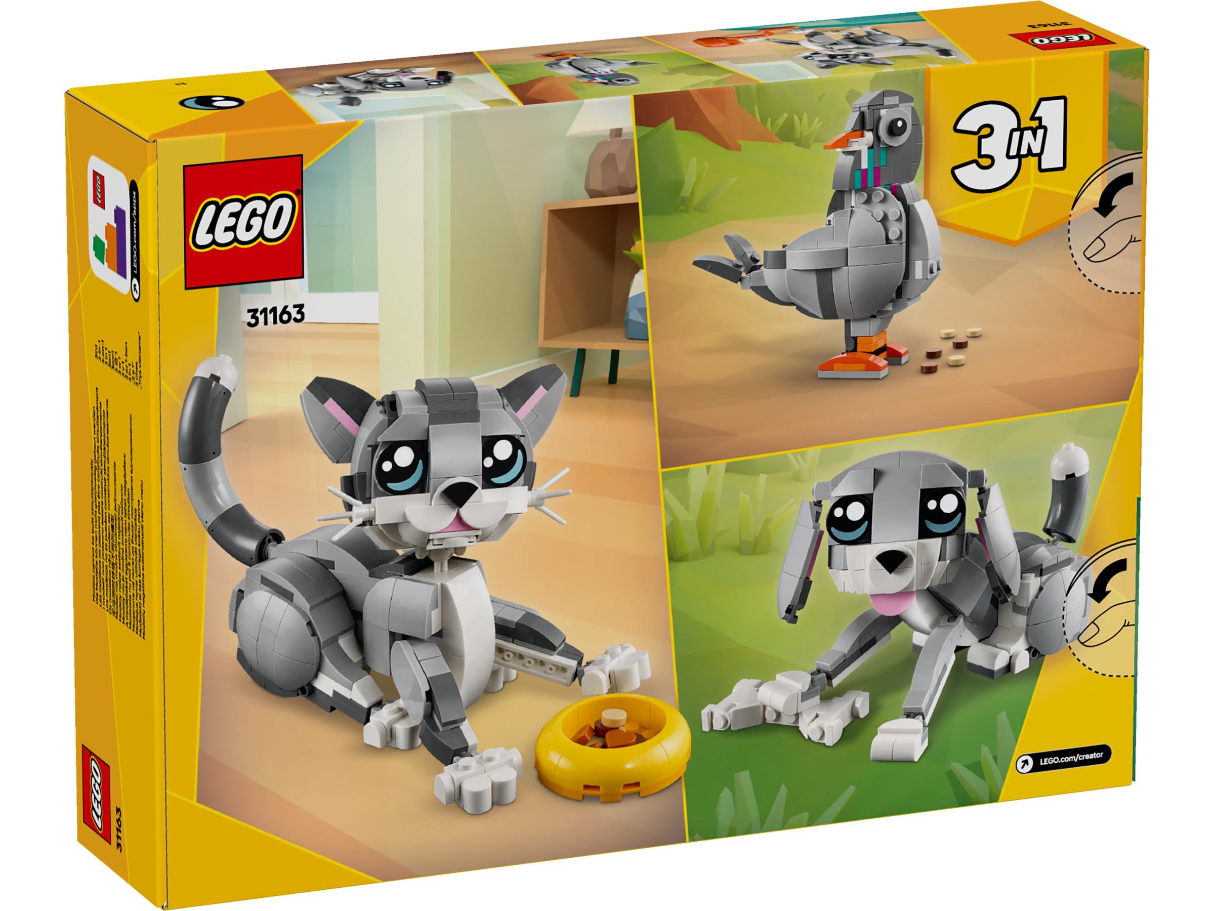 LEGO® Creator 3 in 1 - Pisica jucausa 31163, 407 piese