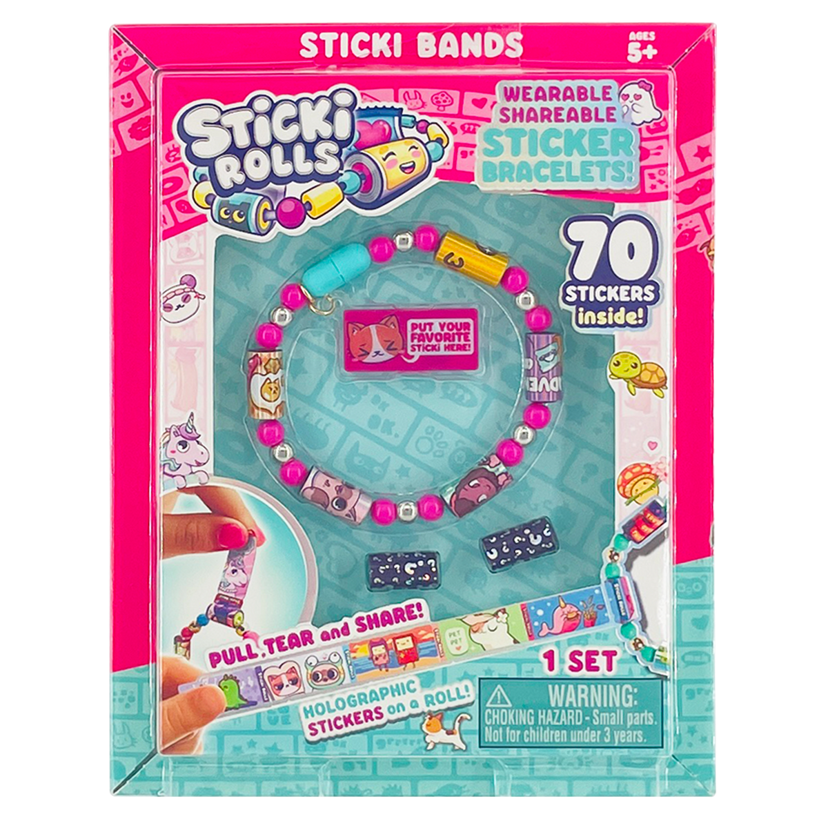 Bratari Cu Stickere Sticki Rolls Single Pack Scsr100 Roz