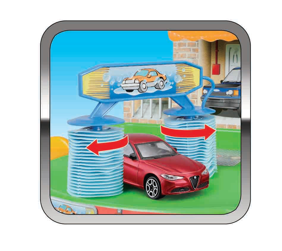 Macheta Bburago 1:43 Street Fire-Autoservice Playset Incl. 1 Masina Bb30039