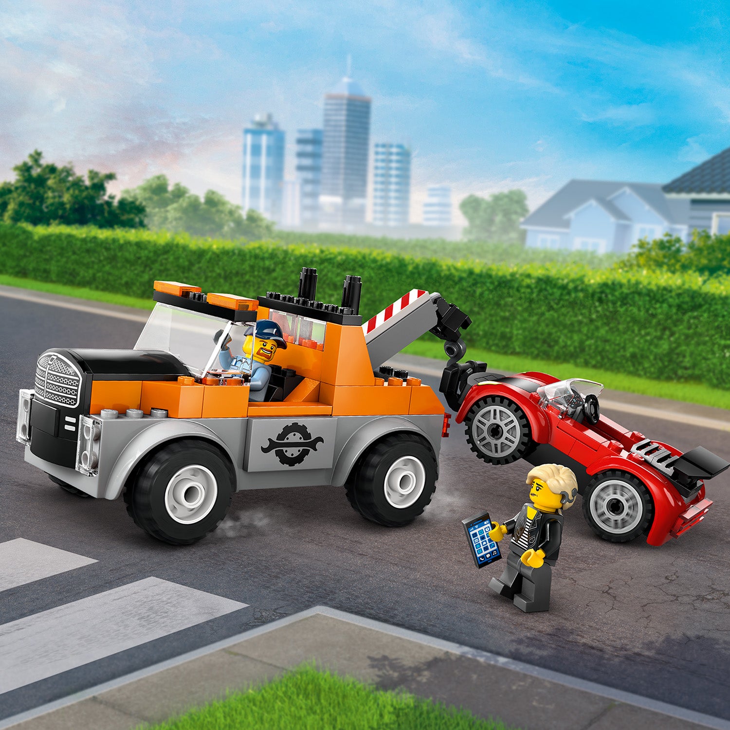 LEGO® City - Camioneta de tractare si masina sport 60435, 101 piese