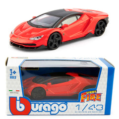 Macheta Bburago 1/43 Street Fire Blister Lamroghini Centenario Rosu Bb30001-30382