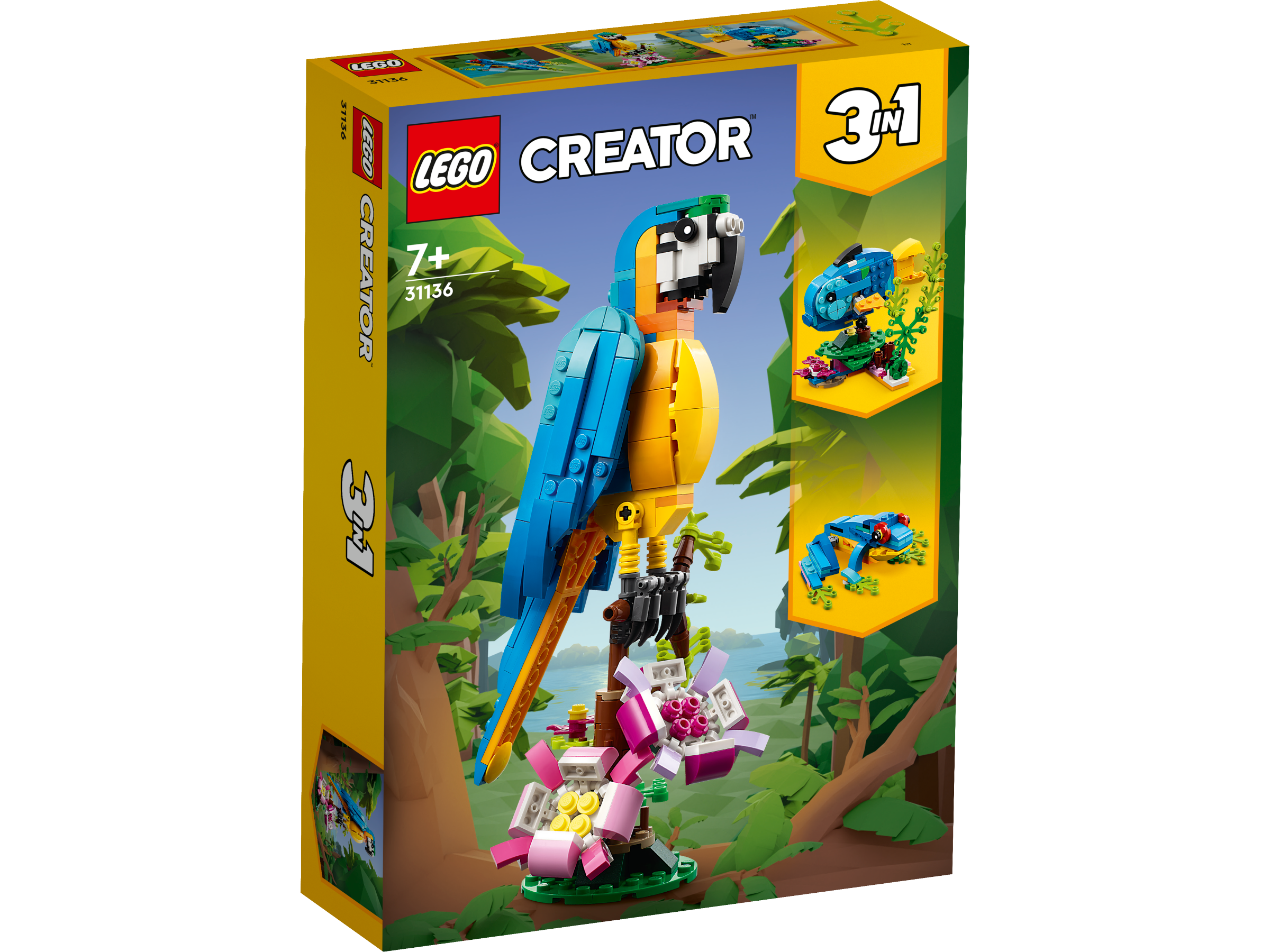 LEGO® Creator 3 in 1 - Papagal exotic 31136, 253 piese