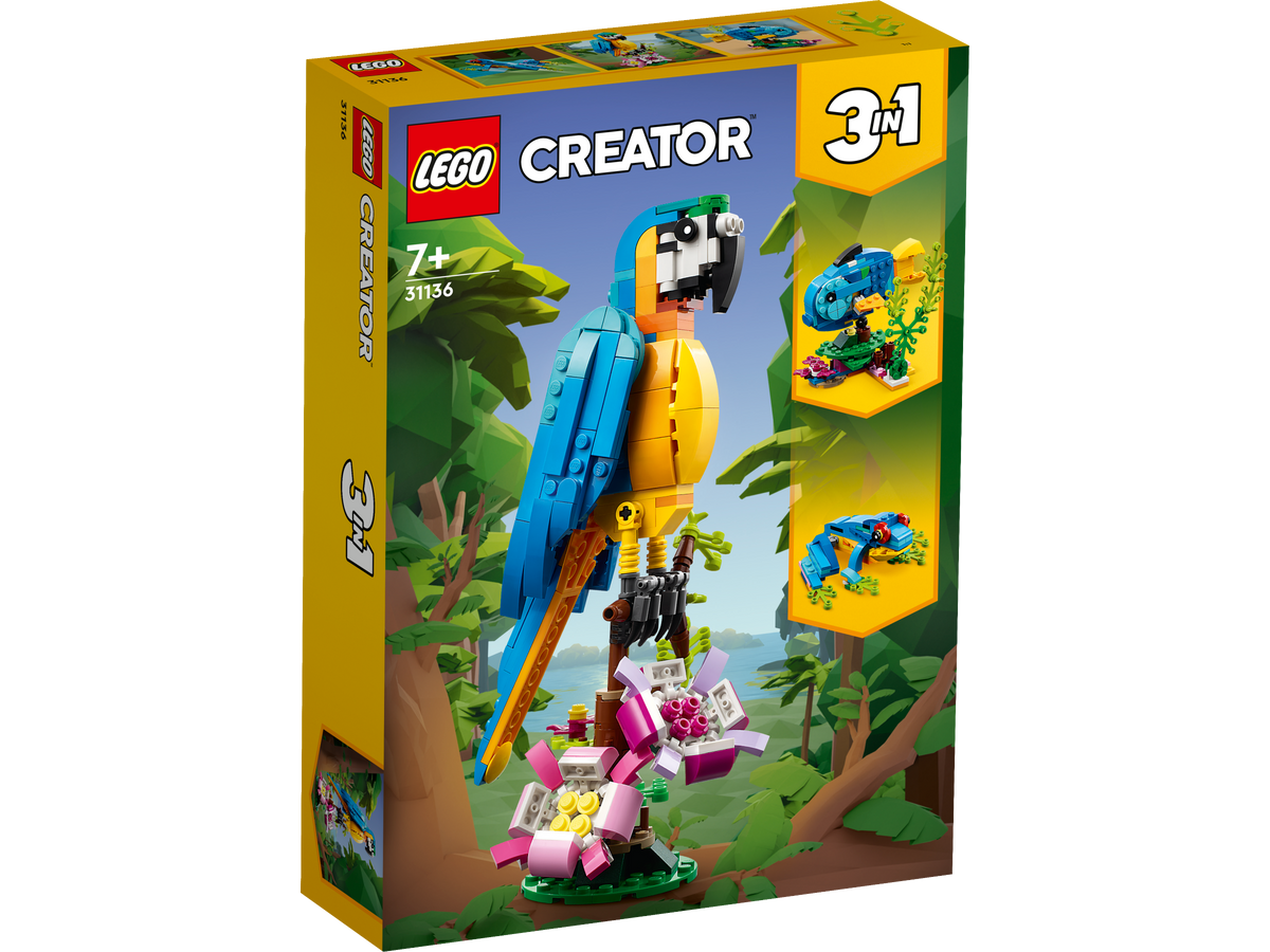 LEGO® Creator 3 in 1 - Papagal exotic 31136, 253 piese