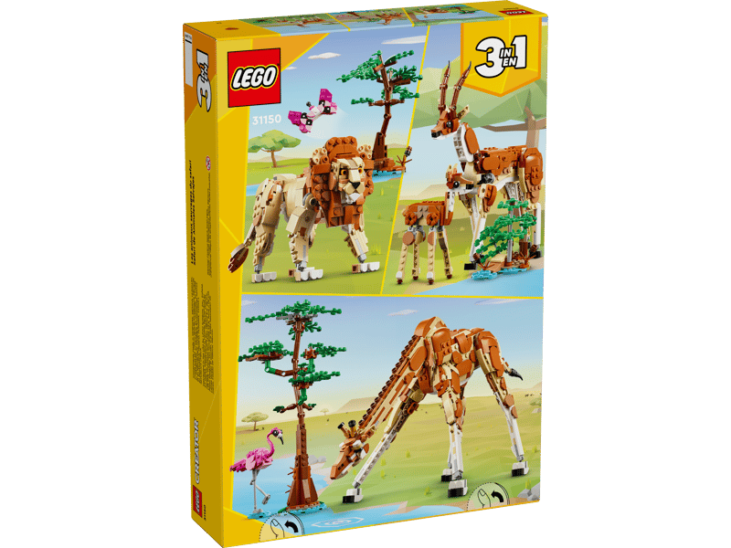 LEGO® Creator 3 in 1 - Animale salbatice din safari 31150, 780 piese