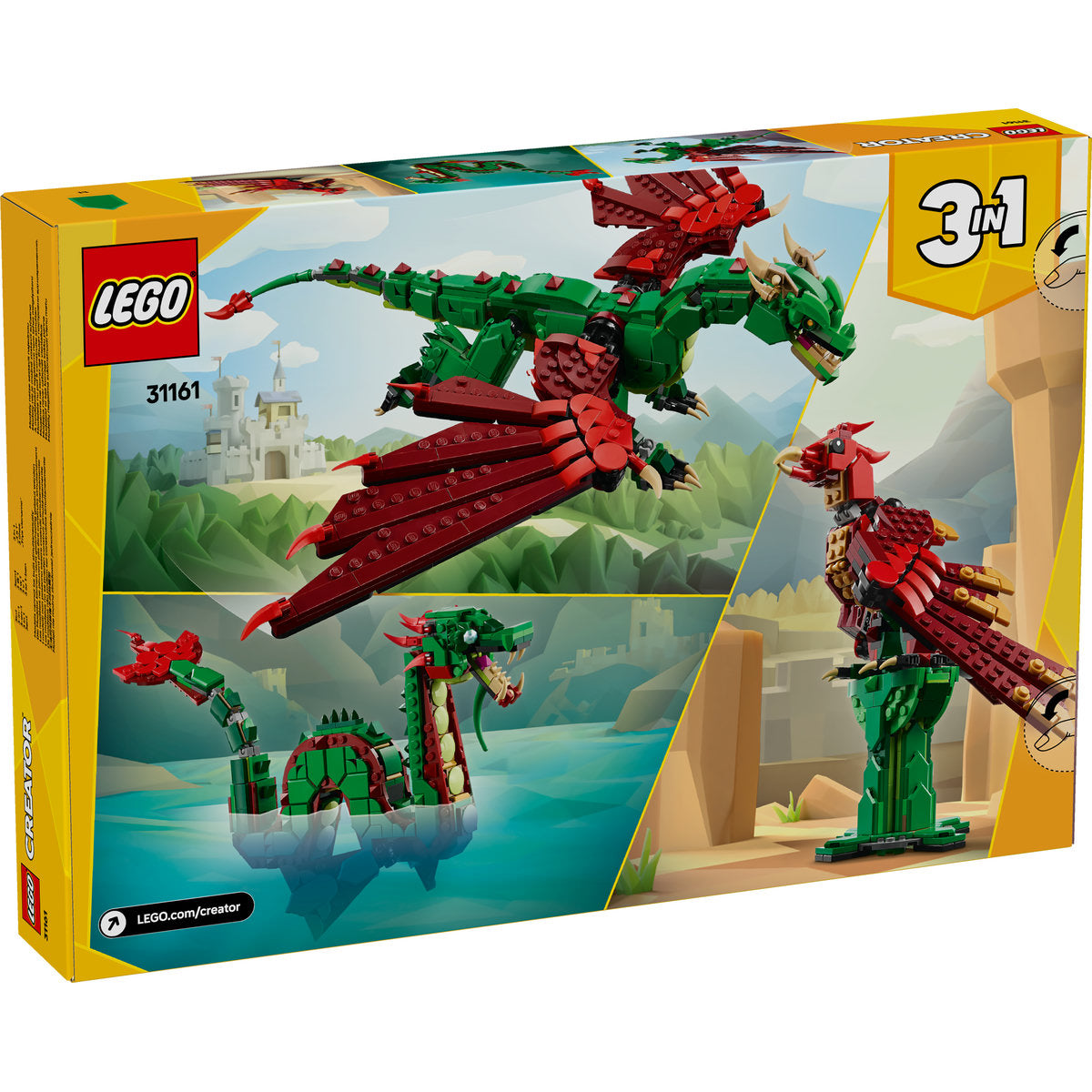 LEGO® Creator 3 in 1 - Dragon medieval 31161, 715 piese