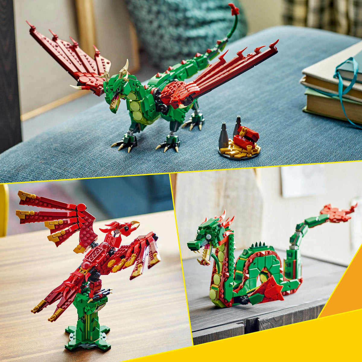LEGO® Creator 3 in 1 - Dragon medieval 31161, 715 piese