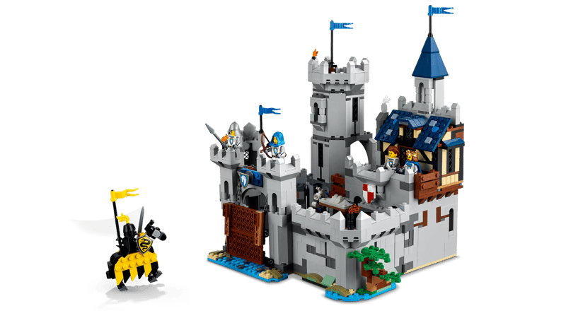 LEGO® Creator 3 in 1 - Castel medieval cu cai si cavaleri 31168, 1371 piese