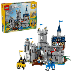 LEGO® Creator 3 in 1 - Castel medieval cu cai si cavaleri 31168, 1371 piese