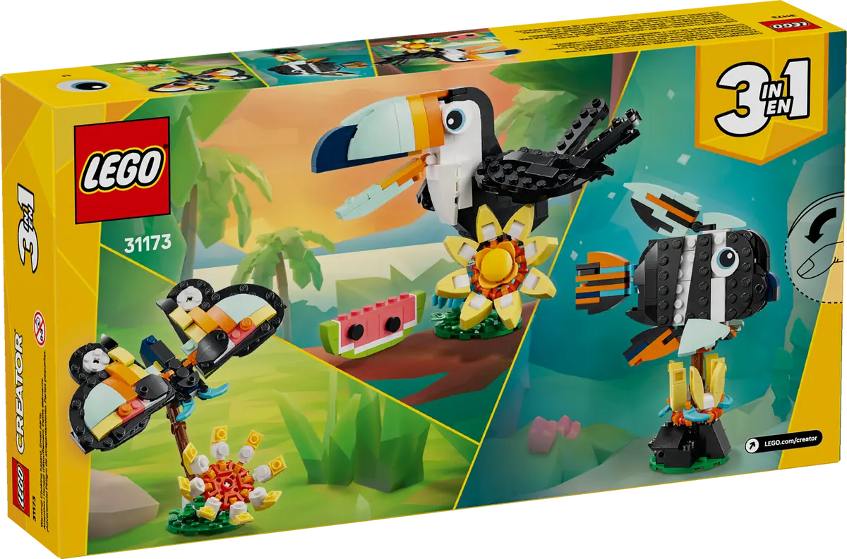 Lego Animale Salbatice: Tucan Tropical L31173